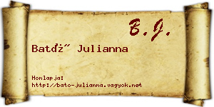 Bató Julianna névjegykártya