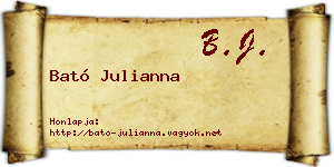 Bató Julianna névjegykártya